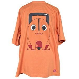 Jynwaye Orange Pochita Chainsaw Man Anime Graphic T-Shirt